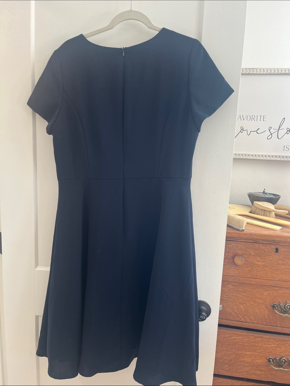 East 5th Classic Navy Scoop-Neck A-Line Dress - Picture 3 of 3